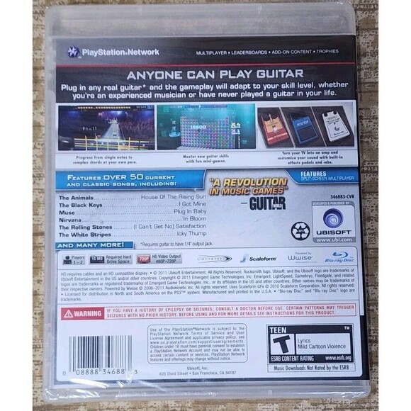 Sealed Rocksmith (Sony PlayStation 3, 2011) - Picture 2 of 5